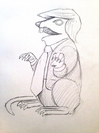 Image: Jeffrey Beebe Trumpy The Rat Sketch, 2017
